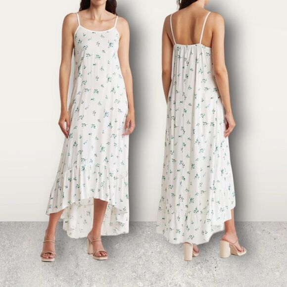 LOVE_ADY Women’s Ditsy Floral Print High Low Ruffle Dress in the Size Large - Picture 1 of 7